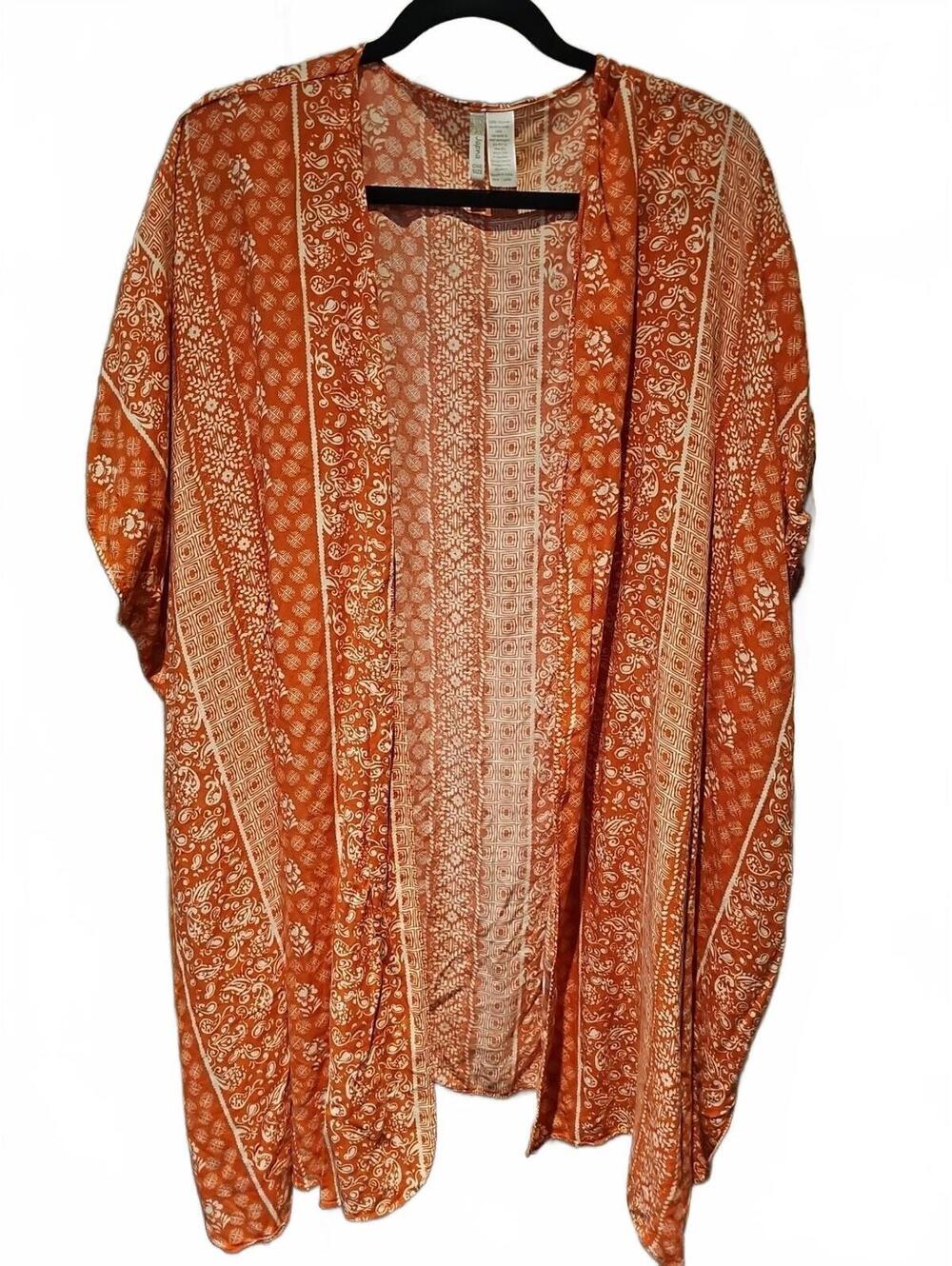 Japna Womens Open Front Kimono Cover Up  Long Top One Size